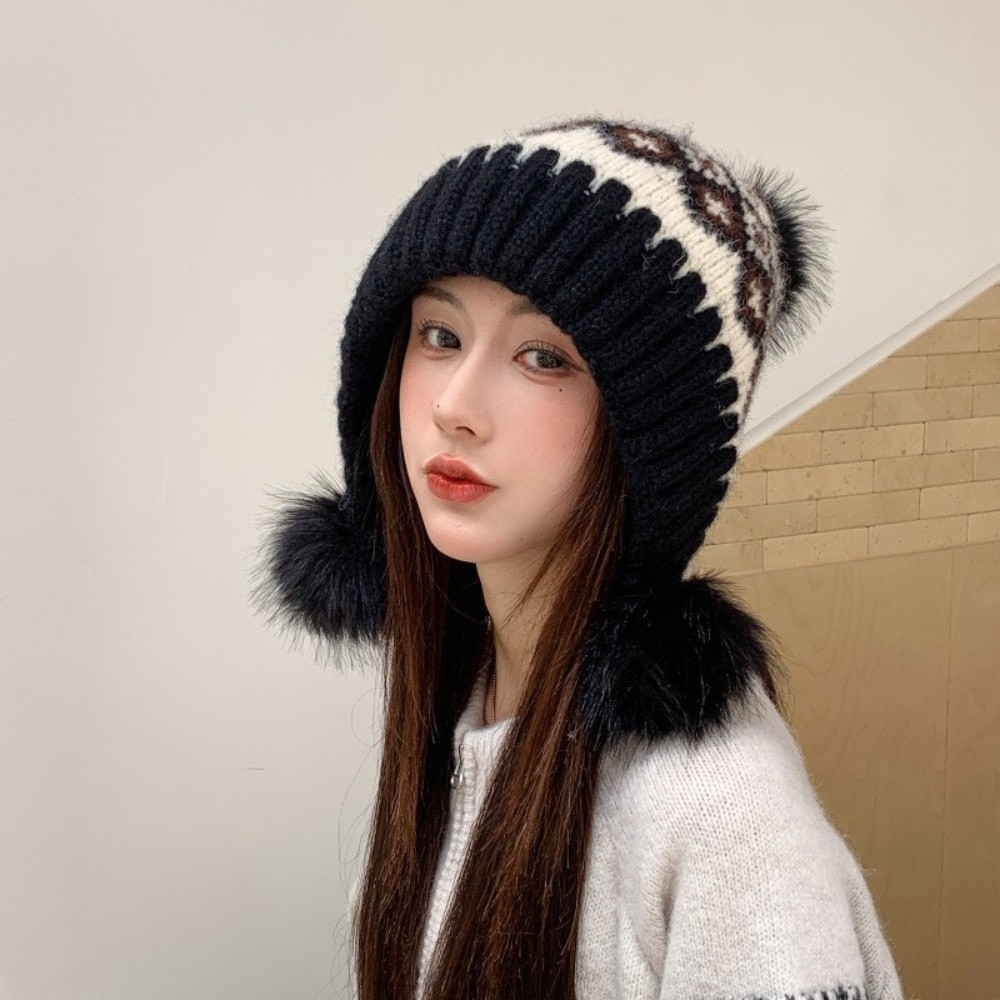韓国風ポリエステル製フェアアイル柄トラッパーハット、頭囲56 - Trapper Hat Ear Flap のレビューと価格