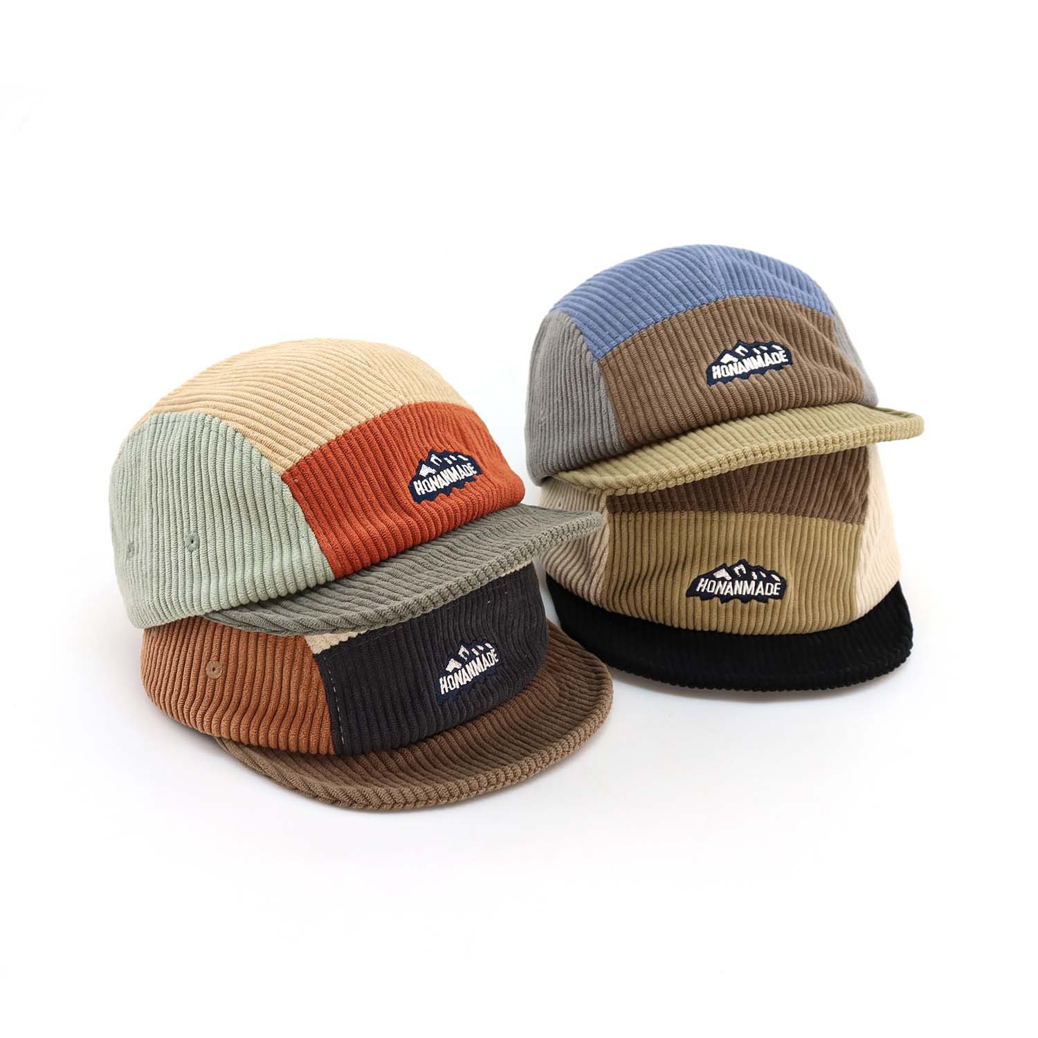 2026秋冬新作コーデュロイカラーブロック5パネルキャップ、 - Corduroy Cap 5 Panel のレビューと価格