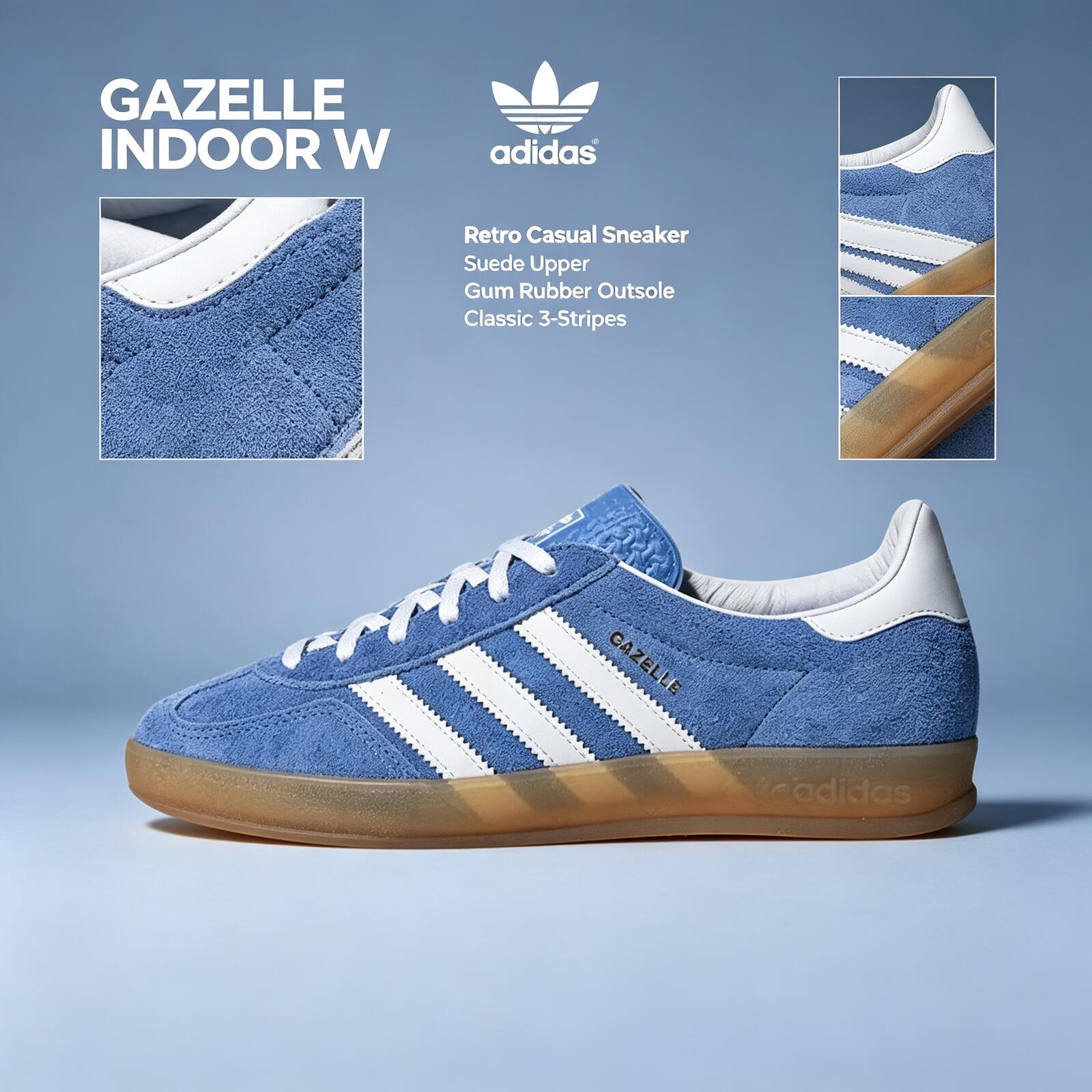 アディダス ガゼル インドア W オリジナルズ HQ8717 - Adidas Shoes Gazelle のレビューと価格