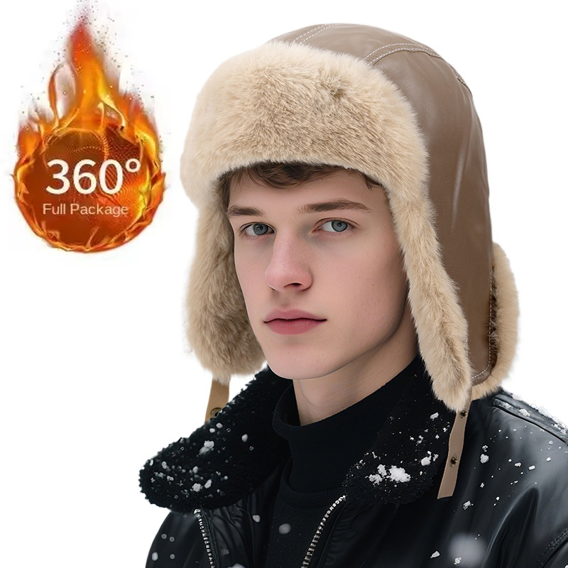 冬用厚手暖かいロシア風ウシャンカ帽子、男女兼用パイロット/ア - Trapper Hat Ear Flap のレビューと価格