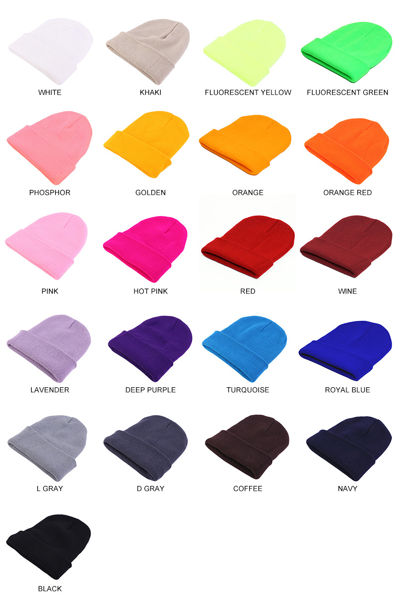 ファッション無地ニットビーニーハット 暖かく柔らかなカフ付き - Beanie Cuffed Knit のレビューと価格