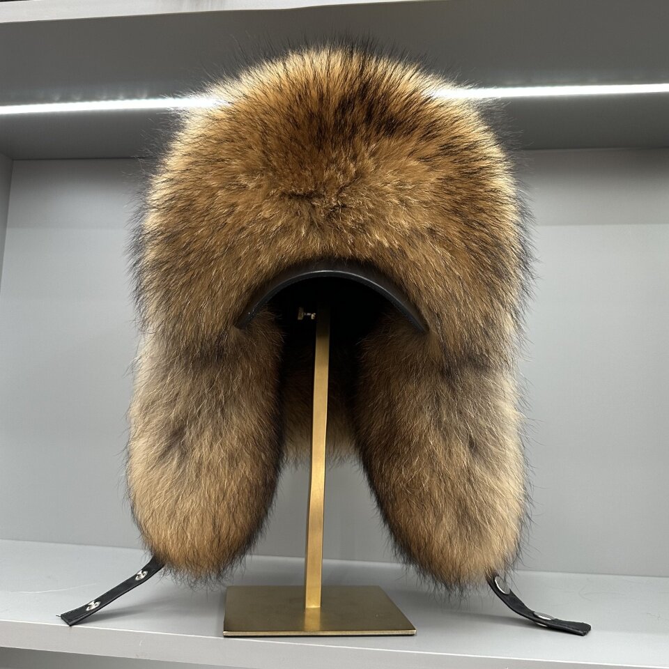 本物のフォックスファーを使用したトラッパーハット。男女兼用。 - Trapper Hat Ear Flap のレビューと価格