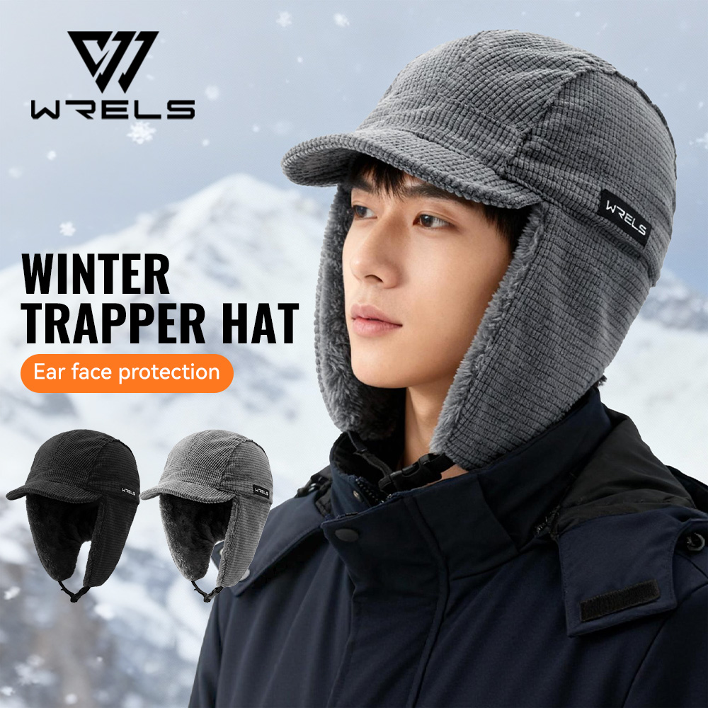 WRELS 冬用トラッパーハット 防風 暖かい耳保護 サイク - Trapper Hat Ear Flap のレビューと価格