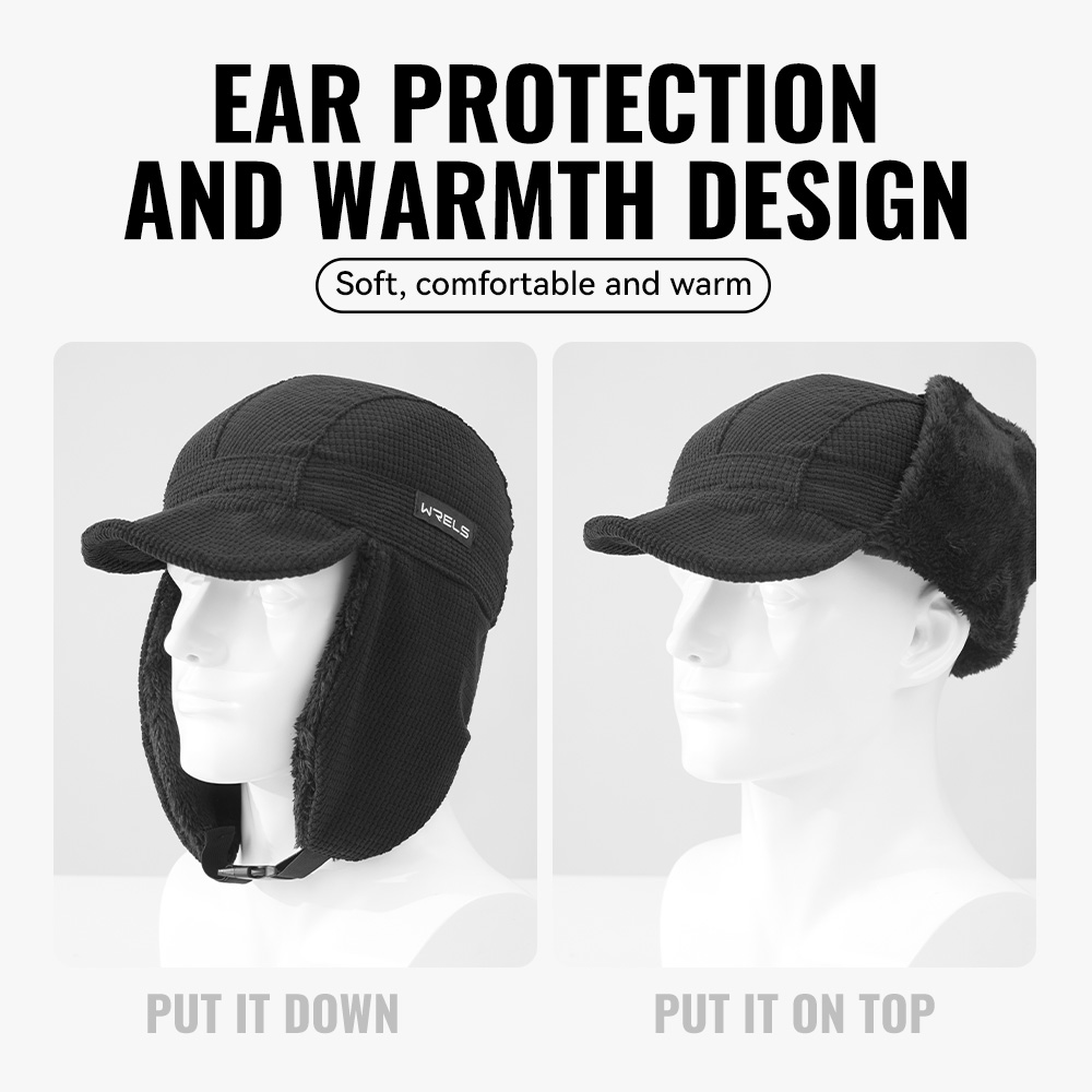 WRELS 冬用トラッパーハット 防風 暖かい耳保護 サイク - Trapper Hat Ear Flap のレビューと価格